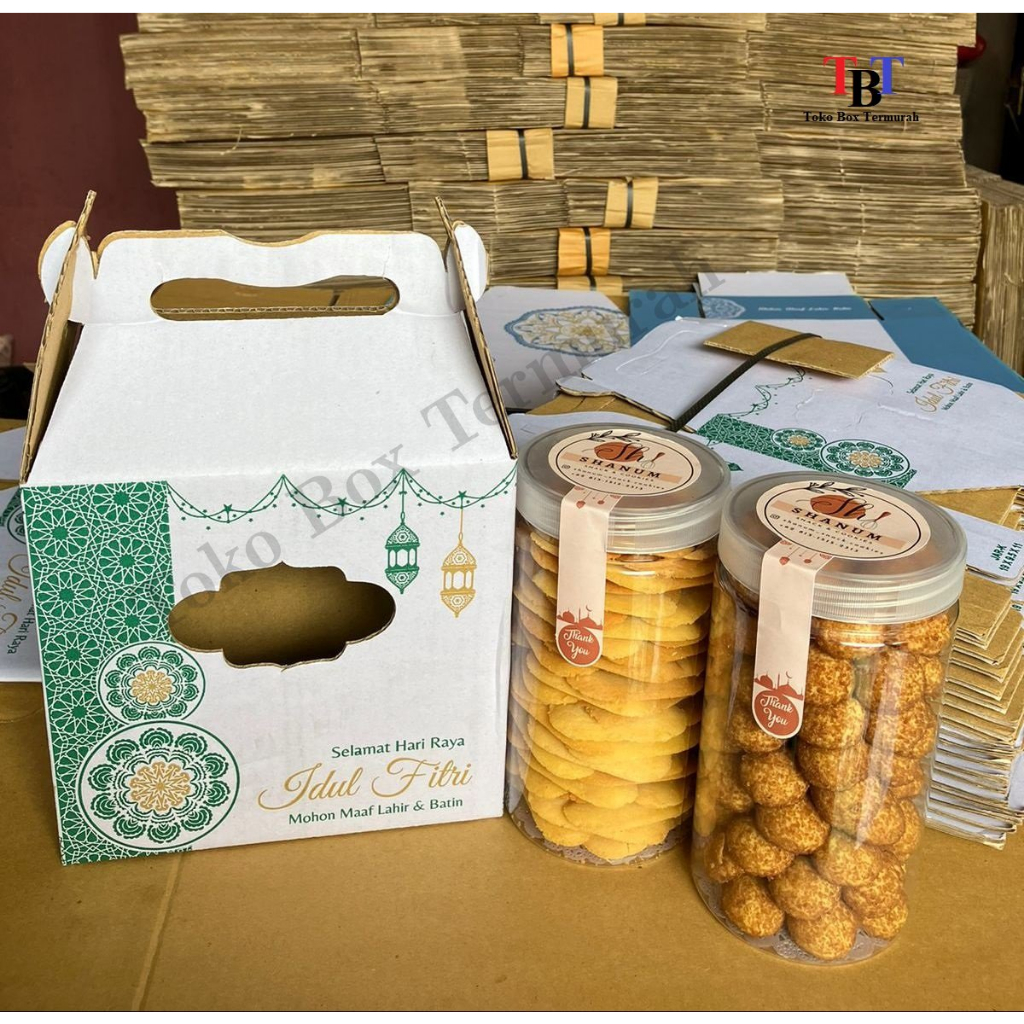 

Box 19x10x18 JAR 1000 ML Isi 2 Toples Bulat Box/Kardus/packing/kemasan/Kardus/Kue Kering/hampers/idul fitri/Iedmubarak/Jar500gr/jarbesar