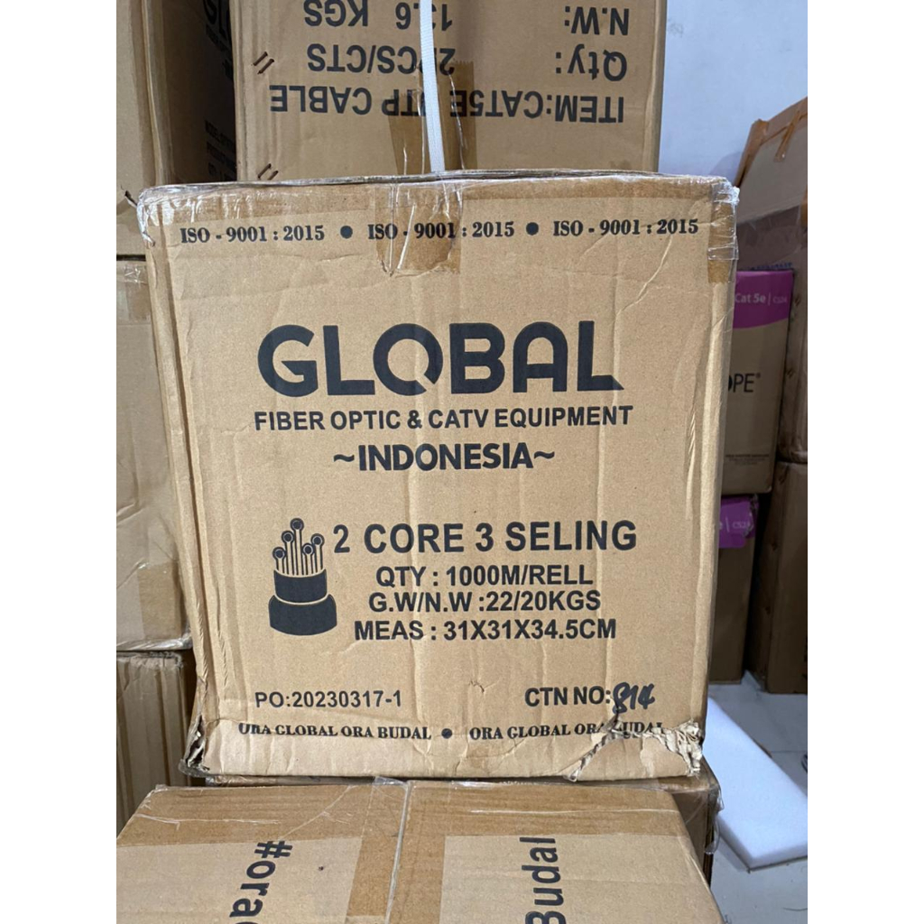 Kabel FO Global 2 Core 3 Seling 1KM