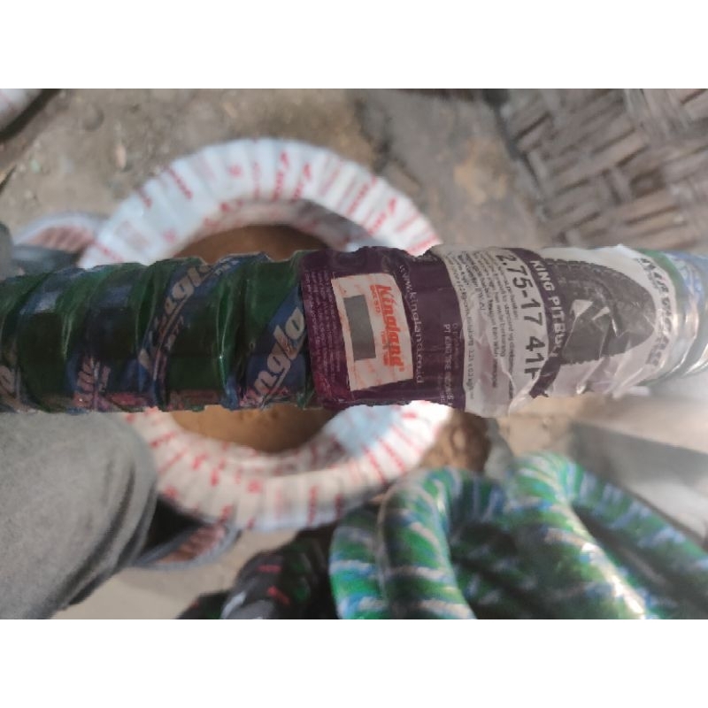 Ban Motor Bebek Ring 17 Tube Type Depan Belakang Merk Kingland SNI Model Cross Kotak Kotak