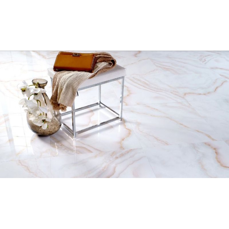 Roman Granit 60x60 dKelabba Onyx Lantai Glossy Krem/ 60x60 Mewah Marmer/ dKelabba Onyx GT609864FR/ R