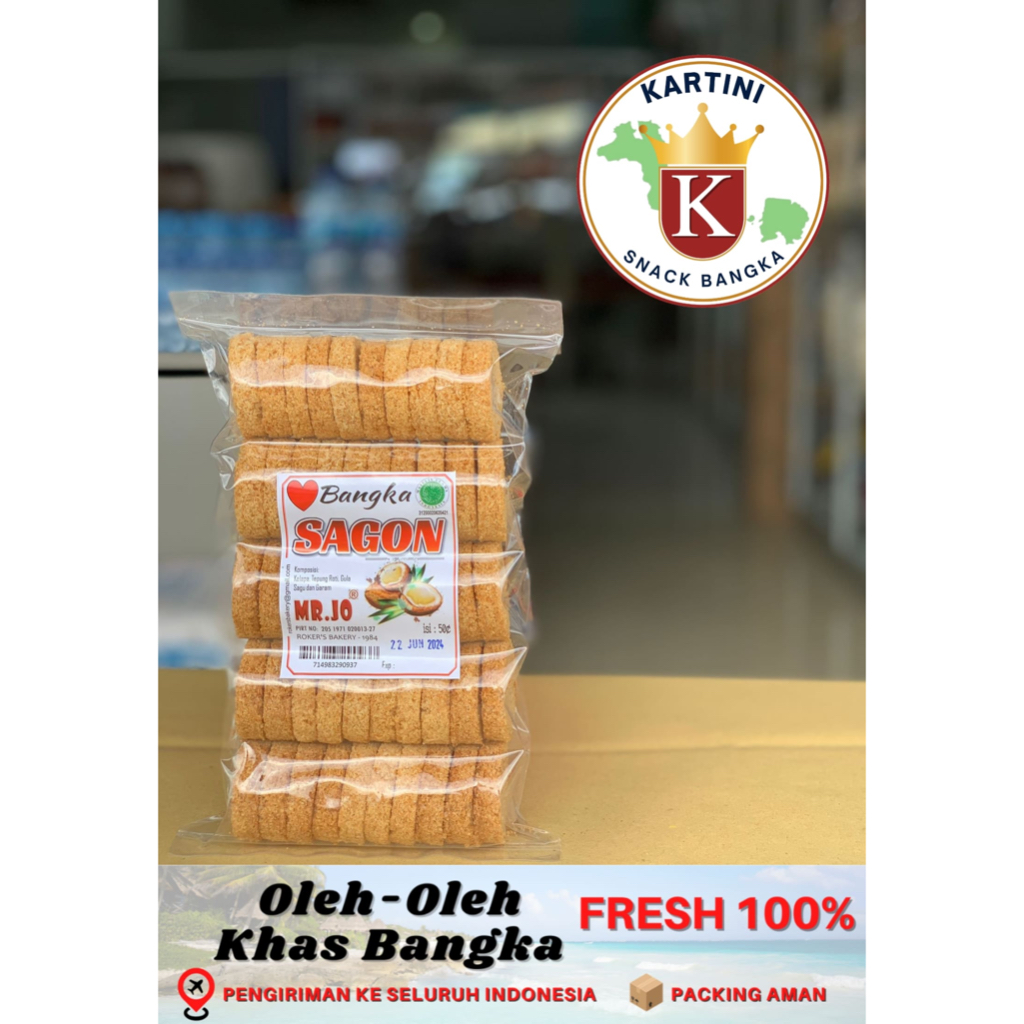 

Kue Sagon / Sagon Kelapa Mr.Jo 50 Keping Khas Bangka