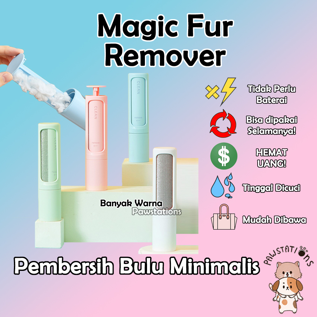 Ready | COD Pembersih Bulu Kucing Lint Roller Alat Pembersih Bulu Kucing Roll Bulu Kucing Sikat Bulu