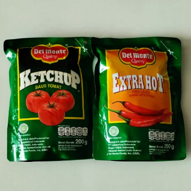 

DEL MONTE POUCH 200gr Saus Tomat dan Extra Hot Pouch 200 gram