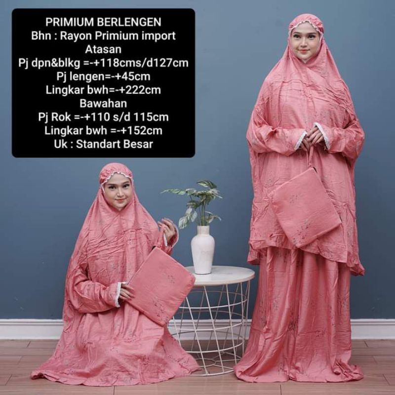 MUKENA PREMIUM//TELEKUNG RAYON//MUKENA DEWASA