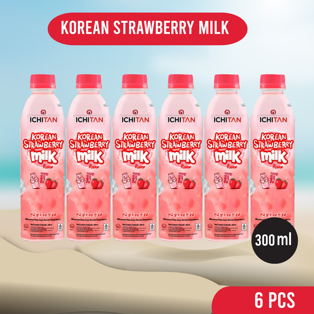 

Ichitan Korean Strawberry Milk 300 ml | Bundling 6