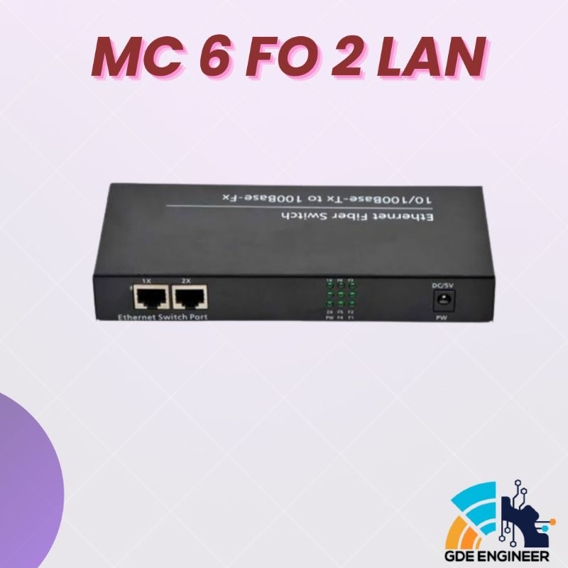 Media Konverter 6 Fo 2 Lan