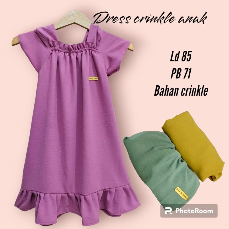 Dress crinkle anak