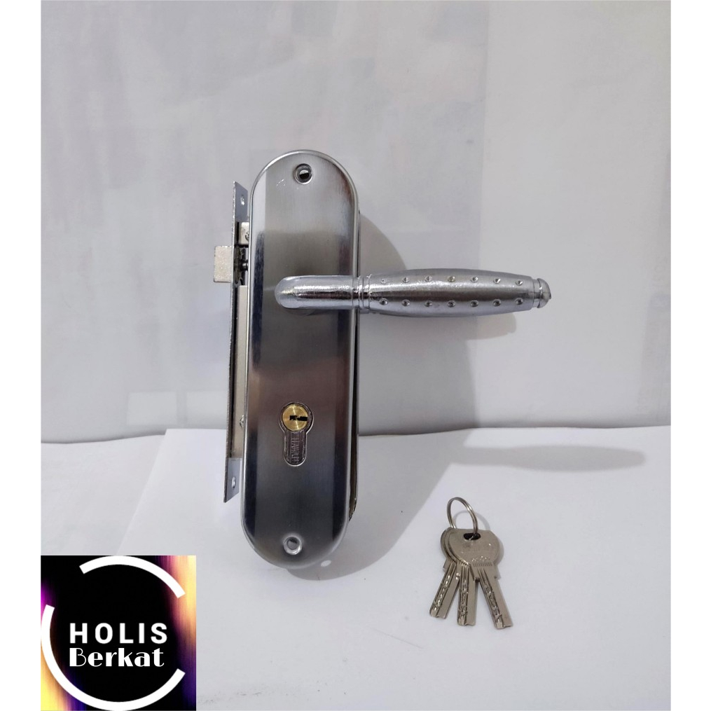 Kunci Pintu Sedang / Handle Pintu Medium 1 Set Komplit
