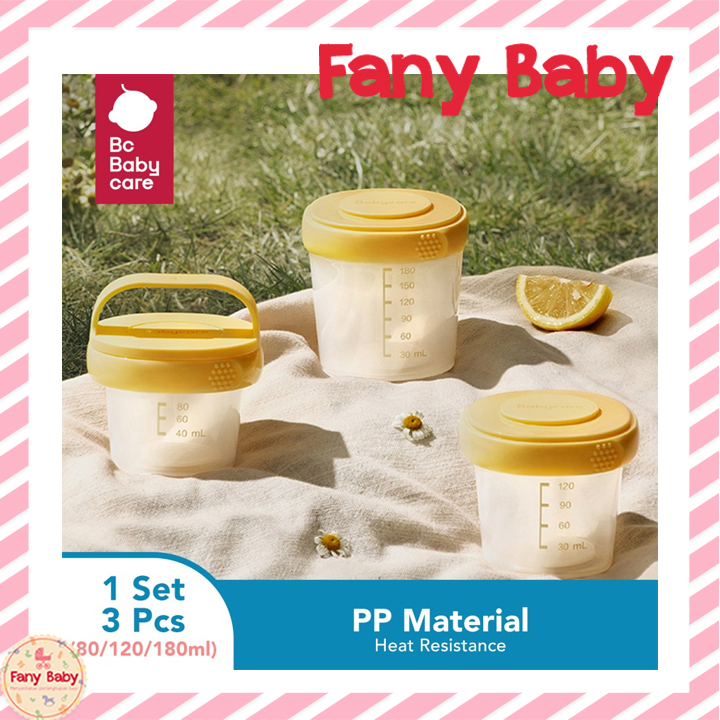 BC BABYCARE AIRTIGHT BABY FOOD CONTAINER SET 3PCS