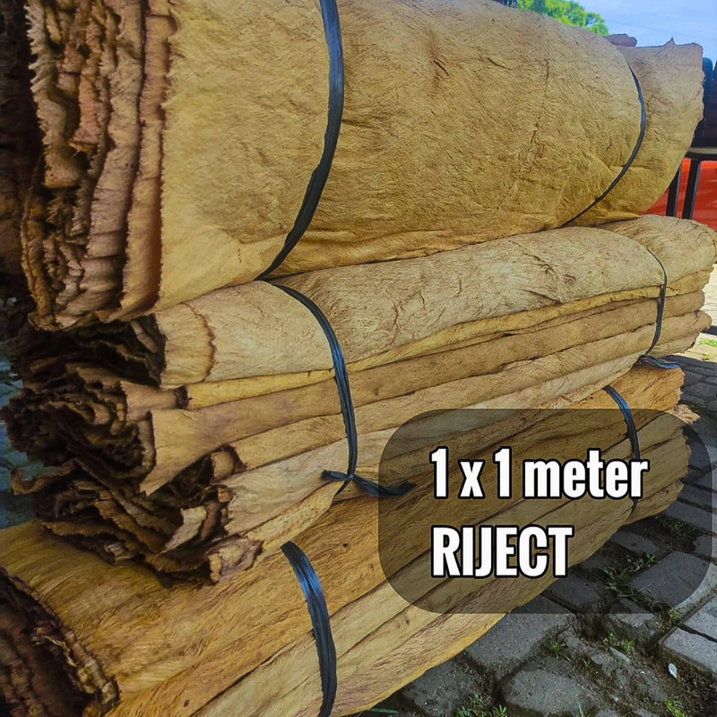 Kulit kayu lantung riject 1 x 1 meter Kulit kayu lembaran Kulit kayu honai Kulit kayu terap