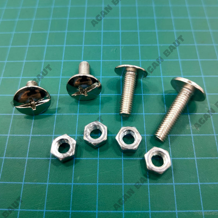[PER 1 SET] Baut JT / Cover / Multifungsi + Mur M6X16 (1.6 cm)