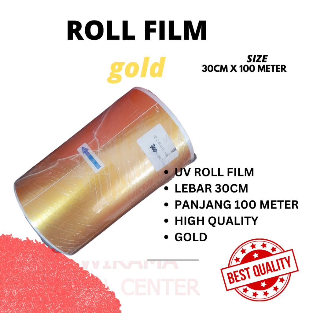 Roll Pet film UV DTF GOLD