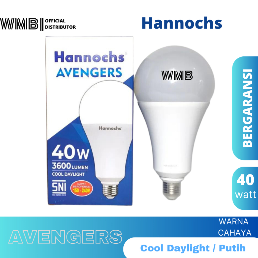 Lampu Hannochs LED Avengers Bulb 40W/Watt CDL-Putih