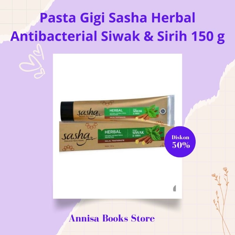 

ABS - Pasta Gigi Sasha Herbal Antibacterial Siwak & Sirih 150 gr