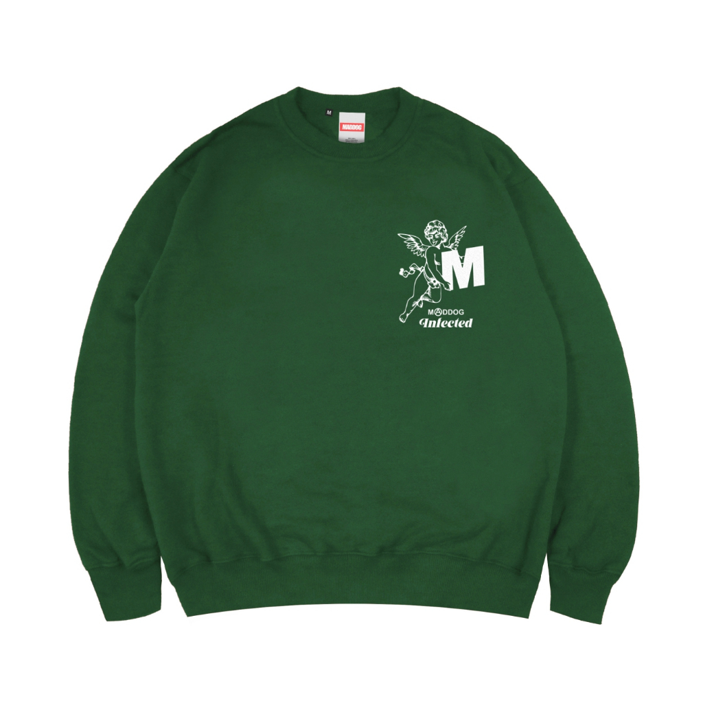 Maddog Infected - Crewneck - CUPID CN Olive | Sweater Pria Wanita Unisex Hijau Distro Official Maddo