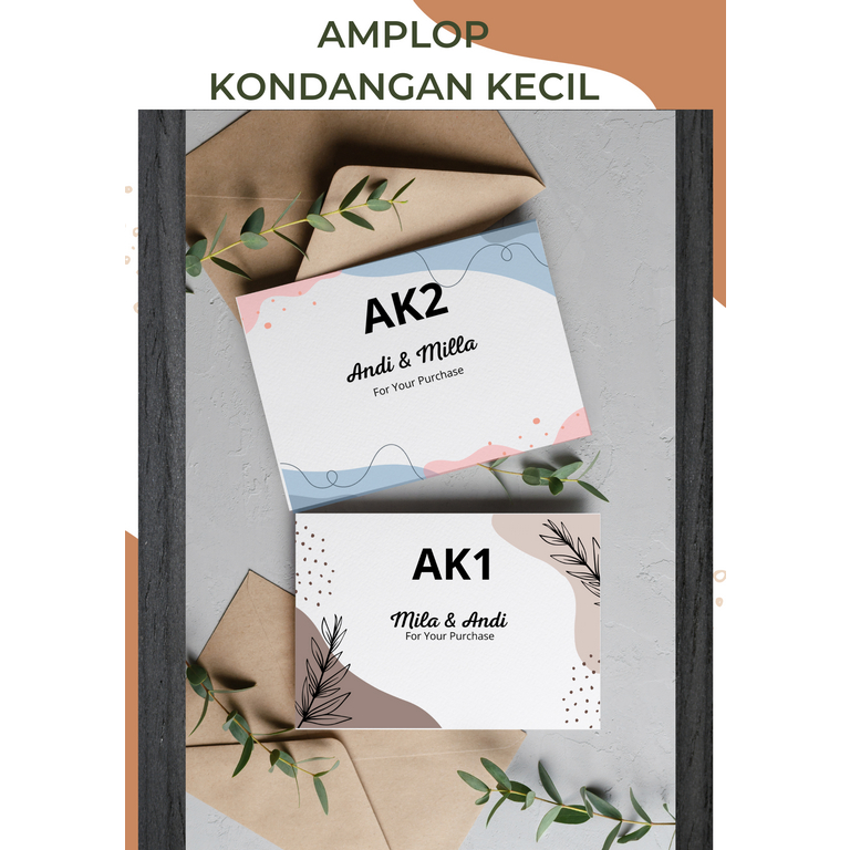 

Amplop kecil costom motif dan nama terbaru