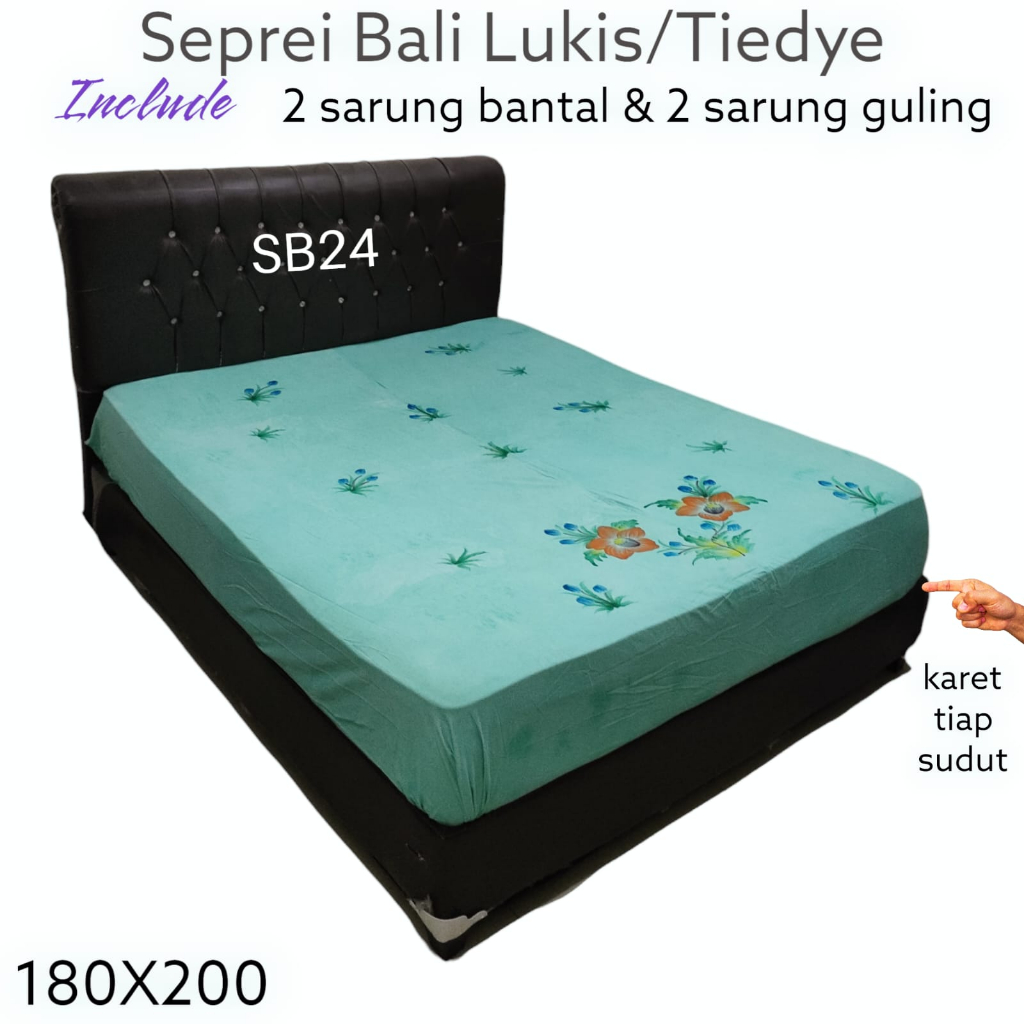 Sprei Bali Rijek T30 Cm Sd T40 Cm Ukuran 160X 200 180X200 200X200 Include 2 Sarung Bantal & 2 Sarung