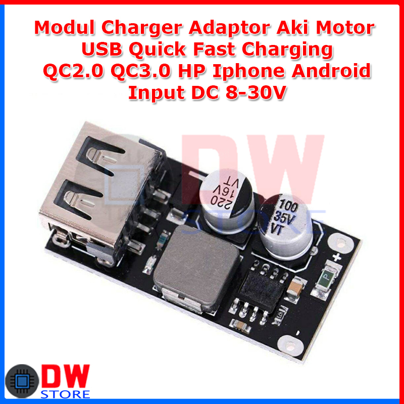 Modul Charger Adaptor USB Quick Fast Charging QC2.0 QC3.0 24W