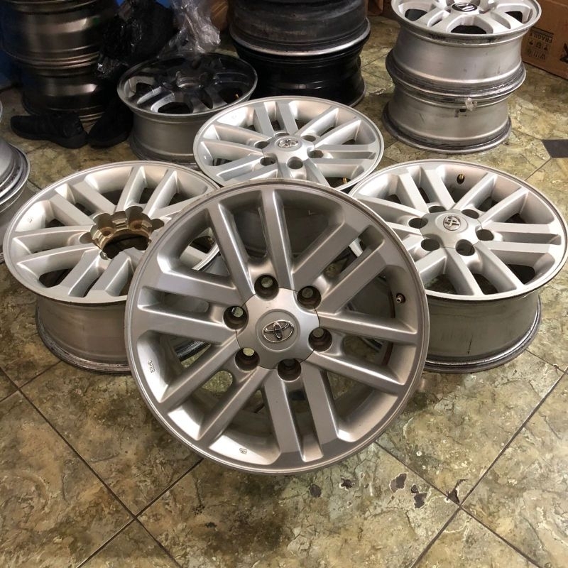 Velg Mobil Bekas Std Toyota Fortuner Ring 17 Pcd 6x139 HILUX PANTHER FORTUNER PRADO