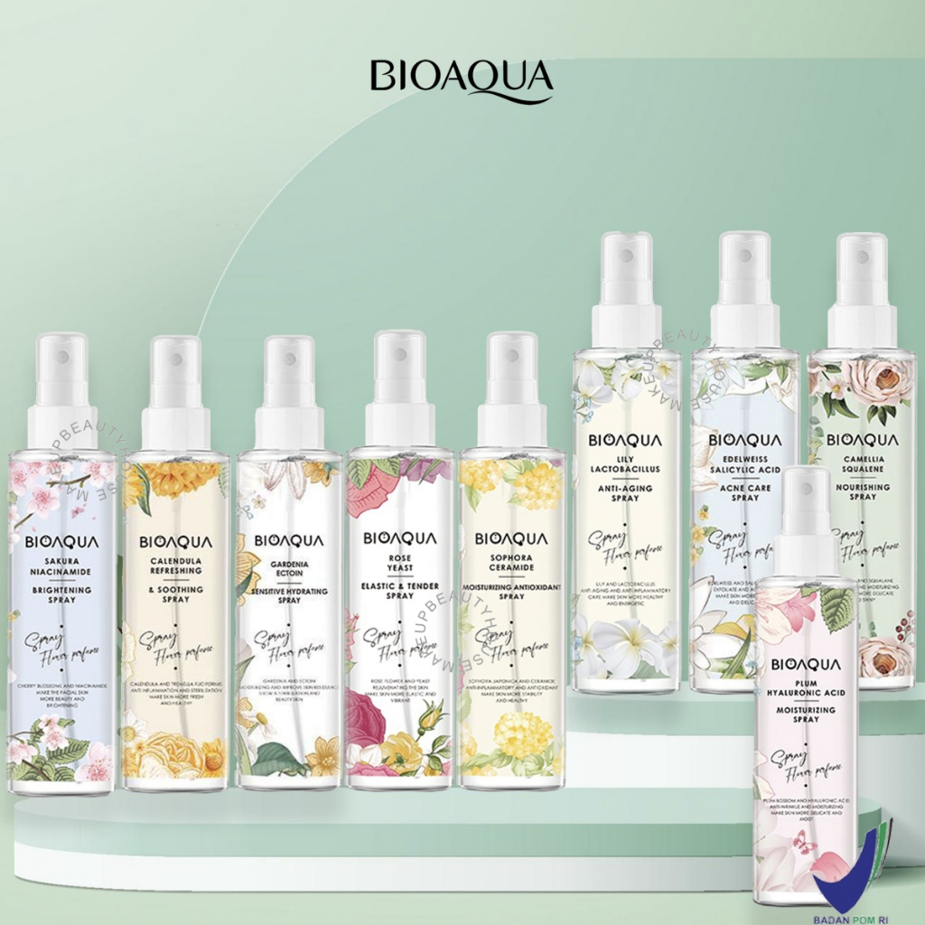 BIOAQUA Face Mist Spray Flower Parfume Wajah Portable 150ml - Setting Spray Bio Aqua
