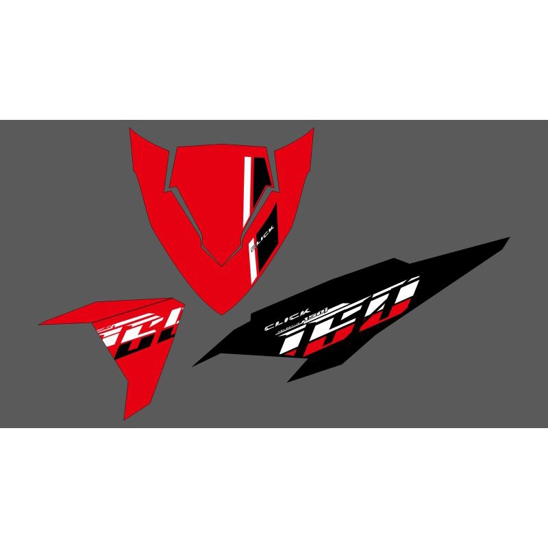 STRIPING STICKER TRANSPARAN VARIO LED OLD125/150 VIETNAM - Sayap Motor