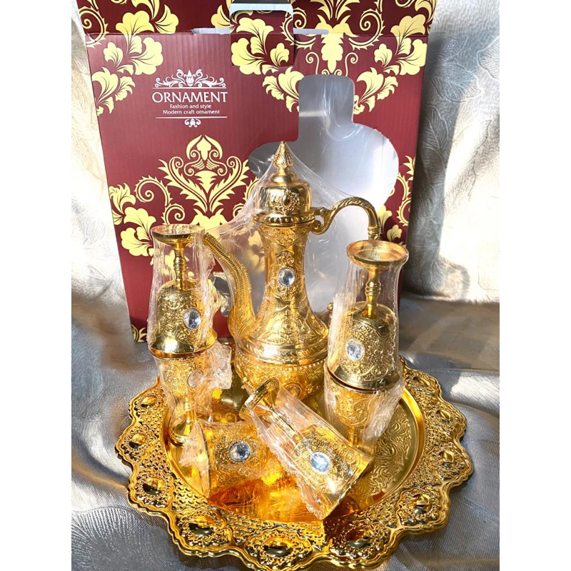 Teko arab set aladin gold dan silver 1 set