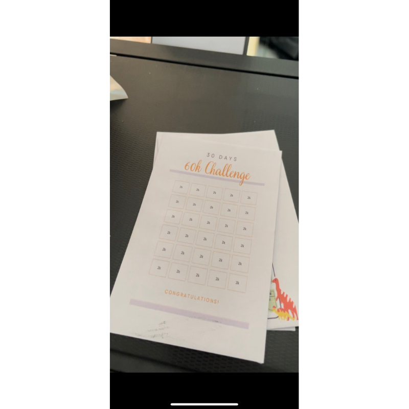 

Amplop Target Savings challenge per paket