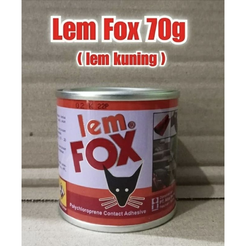 

Lem fox kaleng Lem serbaguna Lem kuning 70 gram