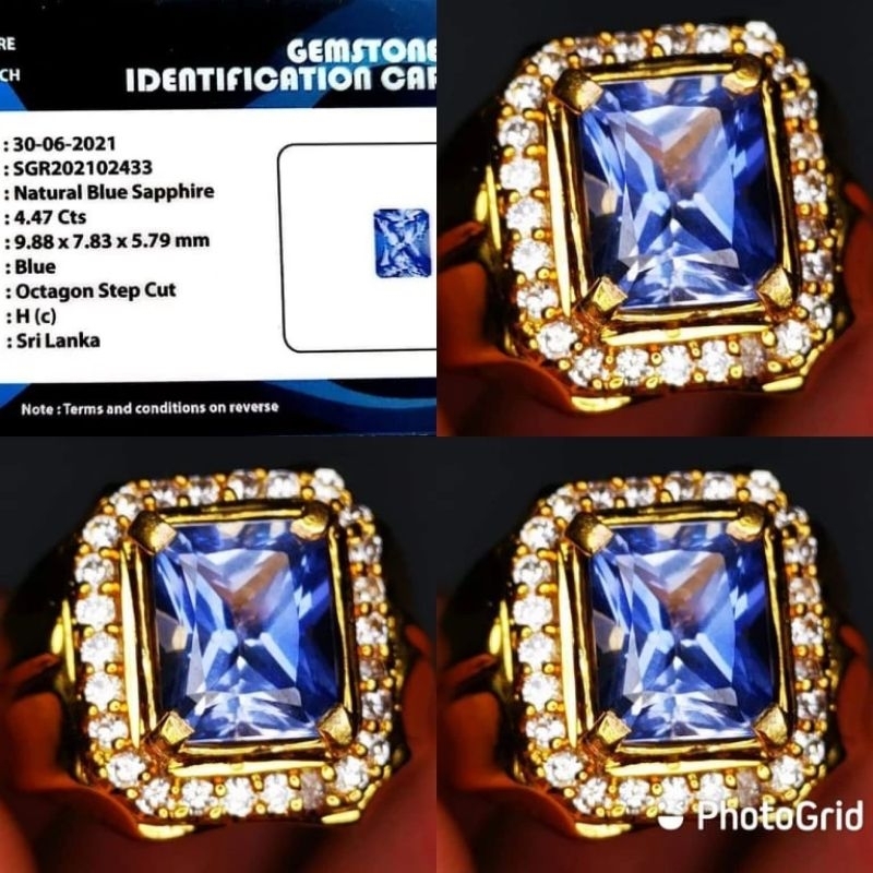 NATURAL BLUE SAFIR SRILANKA+MEMO SGR