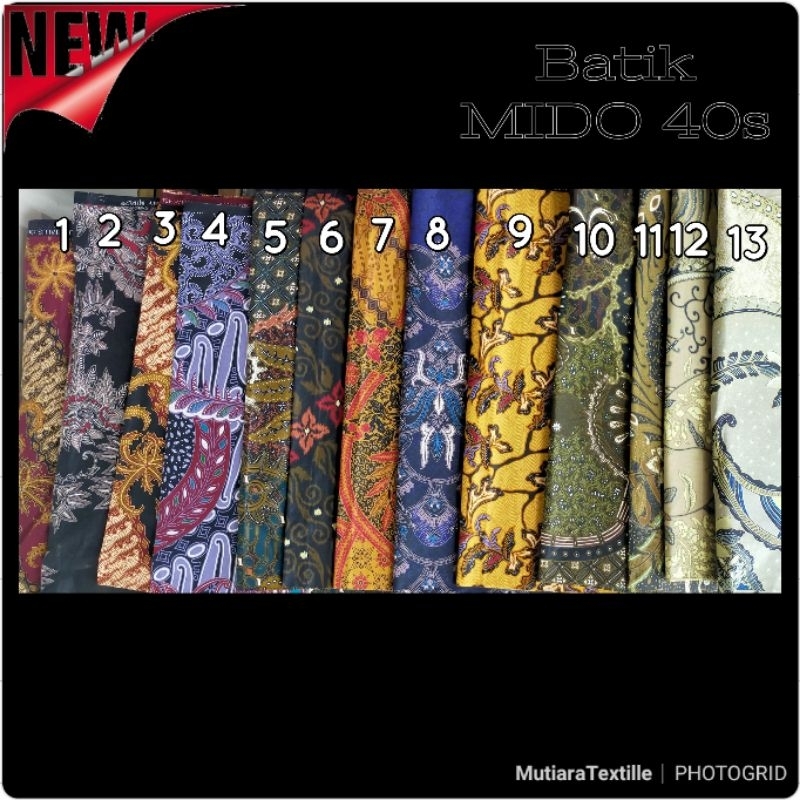 Kain Batik. Batik Katun Halus. Batik MIDO 40s. Toko Bahan Batik. Printing Batik MIDO