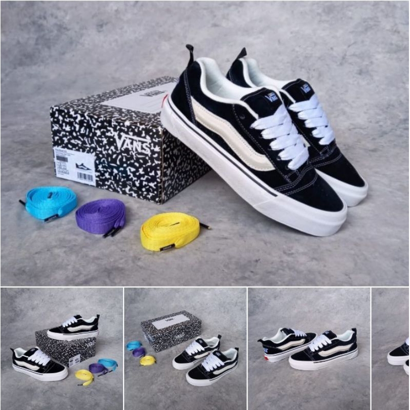 Sepatu Vans Knu Skool Black White Imran Potato