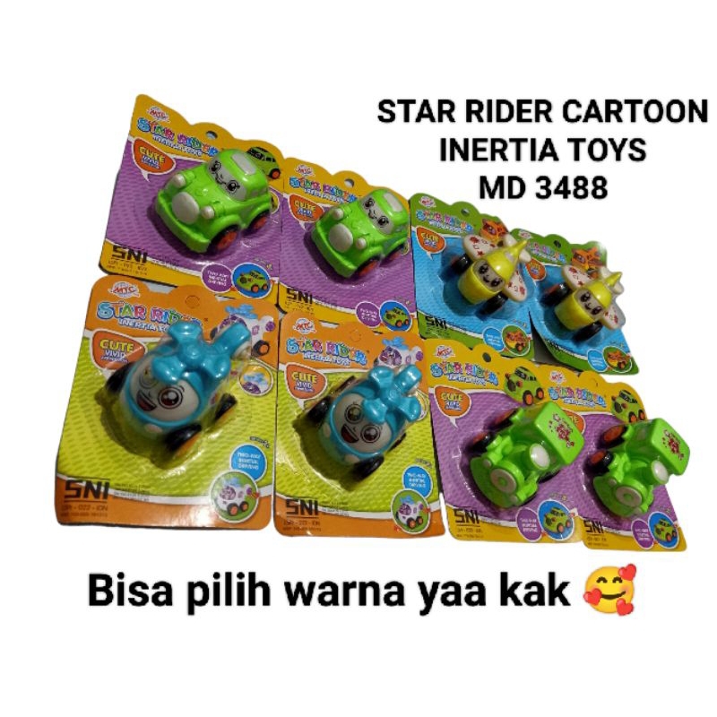 Star Rider Cartoon Inertia Toys Mainan Mobil Bergerak Mainan Kereta Api Bergerak Mainan Pesawat Berg