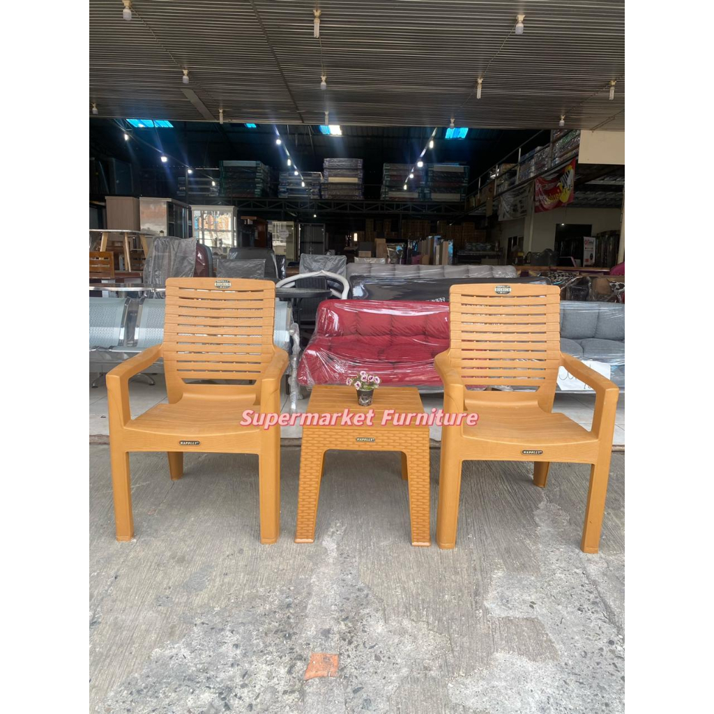 KURSI PLASTIK NAPOLLY SET SULTAN BIG RICH KURSI BR811 + MEJA MAPAN 45