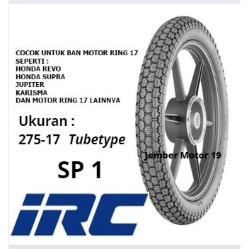 BAN LUAR MOTOR IRC 275-17 SP1 (SEMI TRAIL CLASSIC INNOUE)