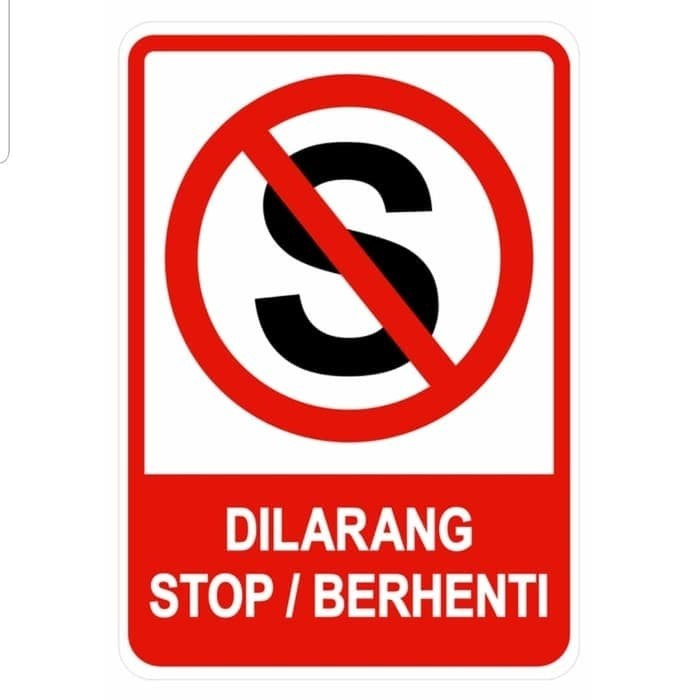 

Sign Plat Dilarang Stop Ukuran 35X50cm Plat Alumunium Rambu Dilarang Berhenti