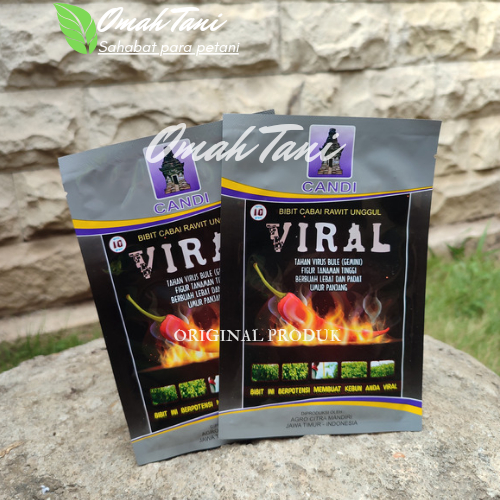Cabe Rawit VIRAL Cabe Rawit Merah Viral Cap Candi Kemasan 10 Original Pabrik Toleran Virus Benih Ter