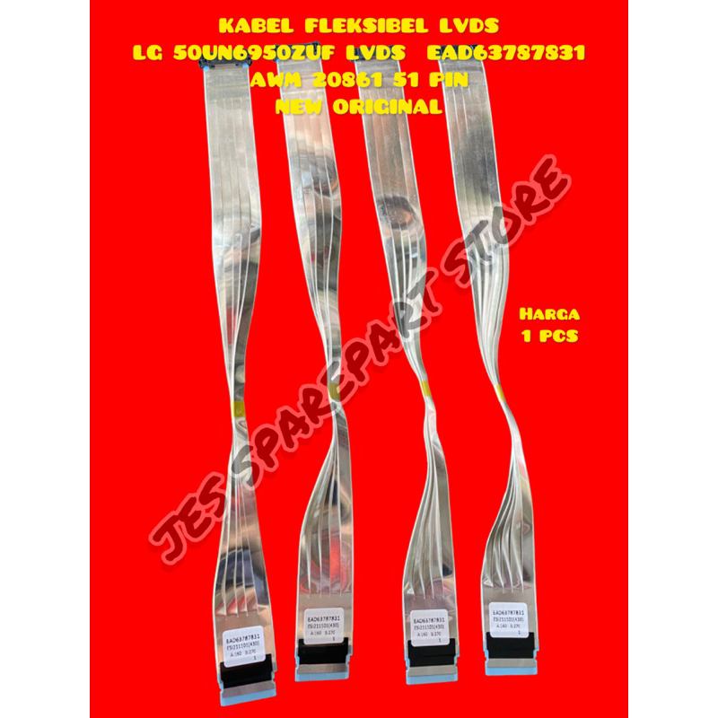 KABEL FLEKSIBEL LVDS LG 50UN6950ZUF LVDS  EAD63787831  AWM 20861 51 PIN NEW ORIGINAL