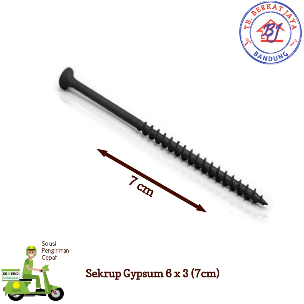 Skrup Gypsum Sekrup Gypsum Skrup Drywall 7 CM 3 INCH @1 BUAH