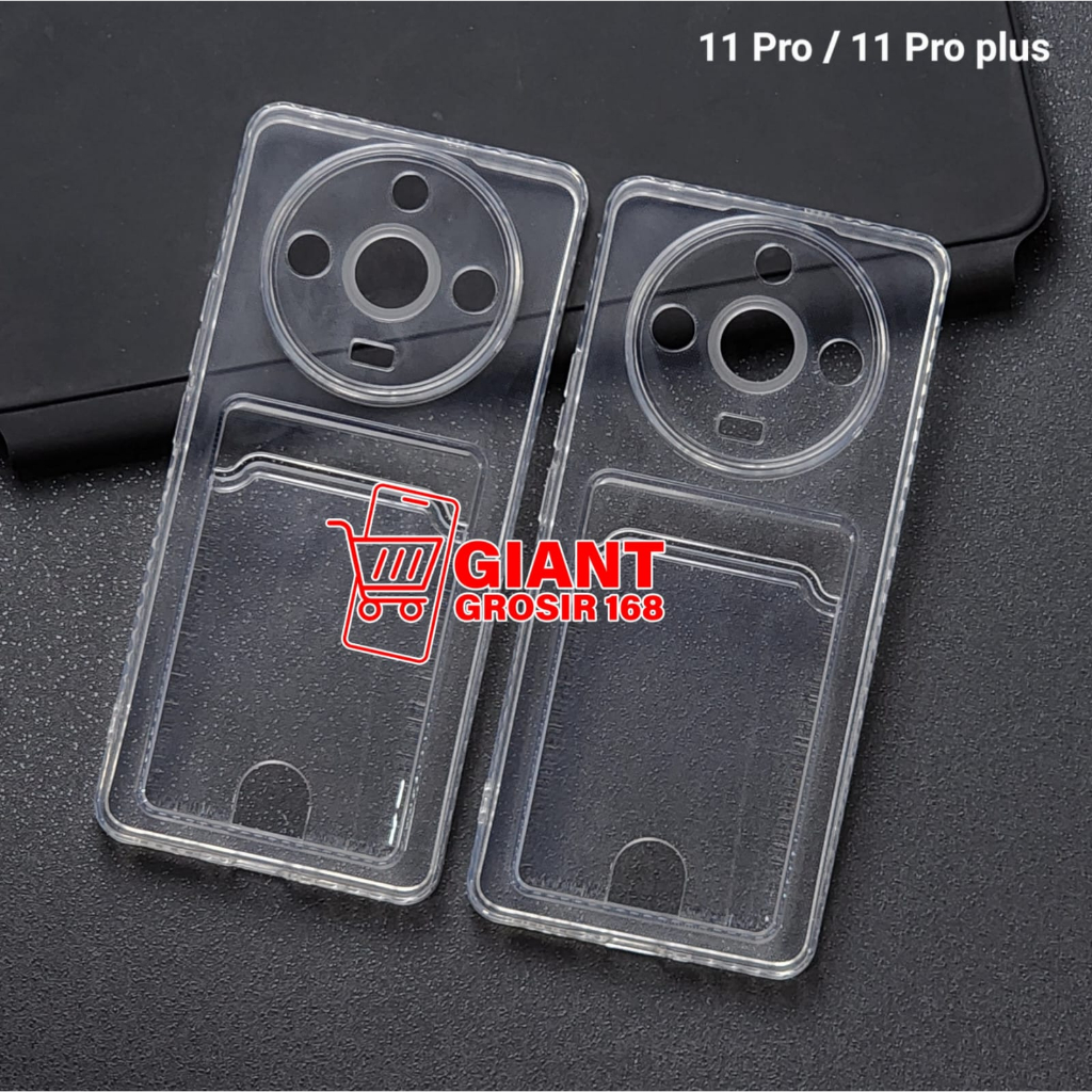 Realme 11 Pro Realme 11 Pro Plus Clear Card Slot Kartu Bening Case Realme 11 Pro Realme 11 Pro Plus