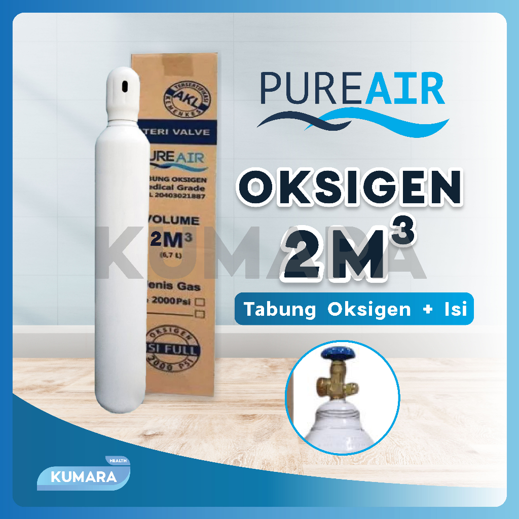 PURE AIR - Tabung Oksigen + Isi 2m3