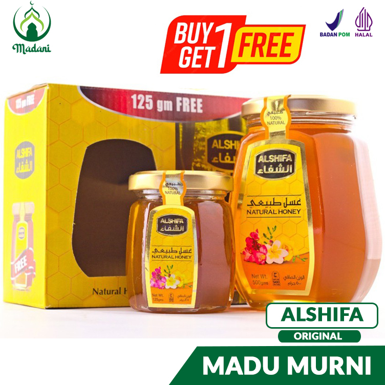 

Madu Alshifa Natural Honey Impor Murni Original 500gr Free 125gr