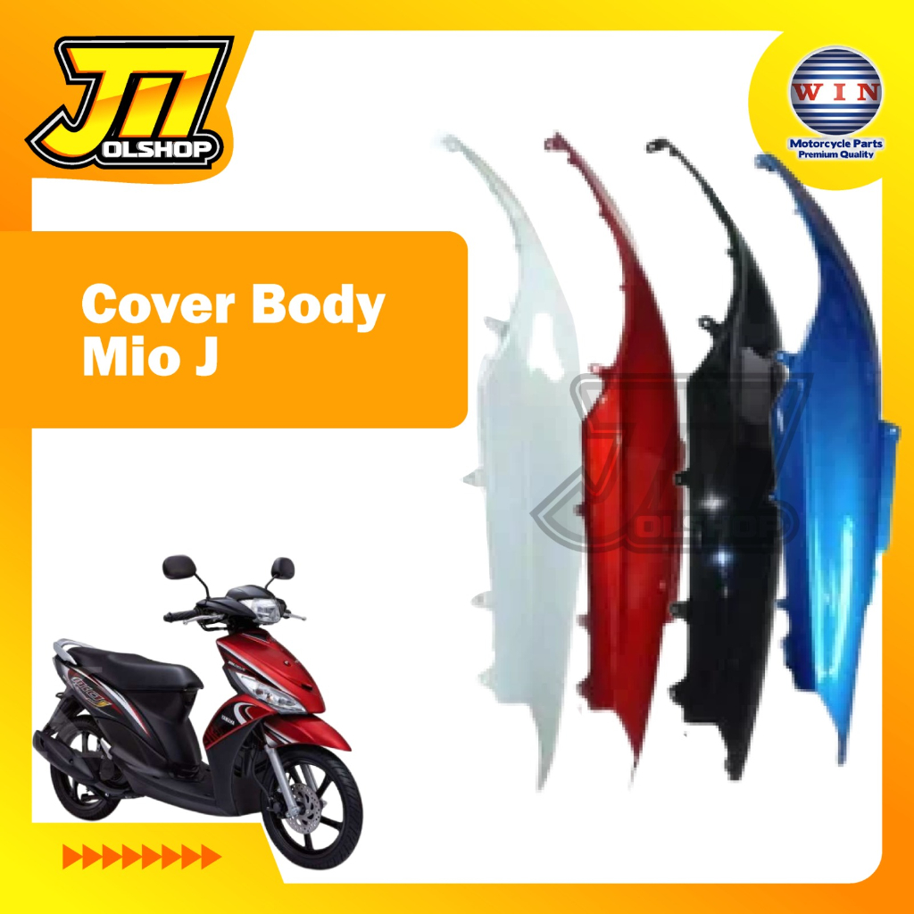 1 Set cover body belakang kanan kiri Mio J Merk Win. Cover body Mio J all color variant