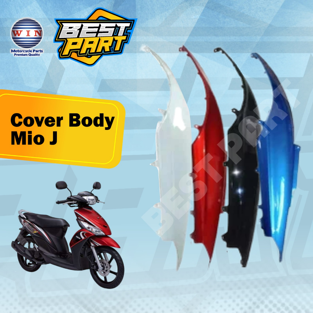 1 Set cover body belakang kanan kiri Mio J Merk Win. Cover body Mio J all color variant