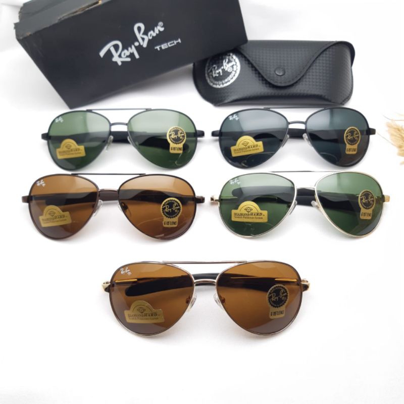 kacamata RAY-BAN dengan lensa kaca asli