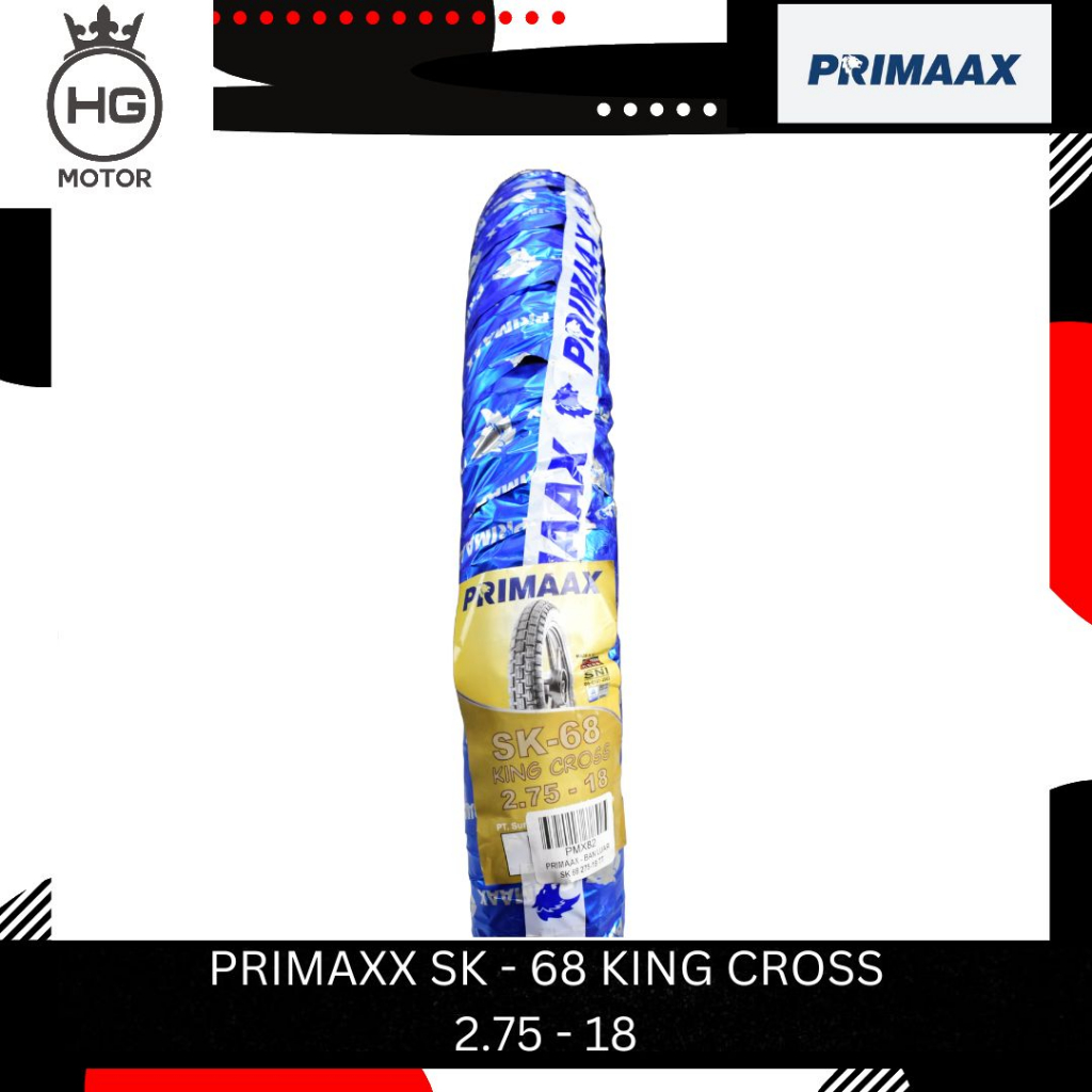 PRIMAAX PRIMAX Ban Luar semi Trail SK 68 275 Ring 18 Tube Type 2.75-18 KING CROSS