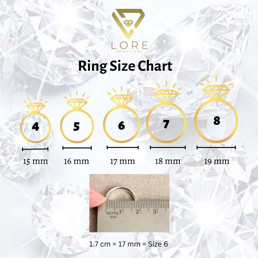 Lore Jewellery - 3 Lines Stackable Moissanite Ring 0.5 / 1.0 / 2.0 Carat [GRA Certificated and After Sales Warranty]