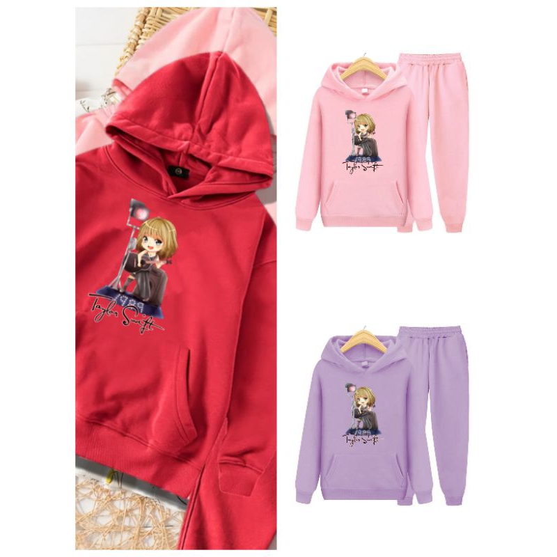 SETELAN HOODIE ANAK PEREMPUAN TAYLOR SWIFT