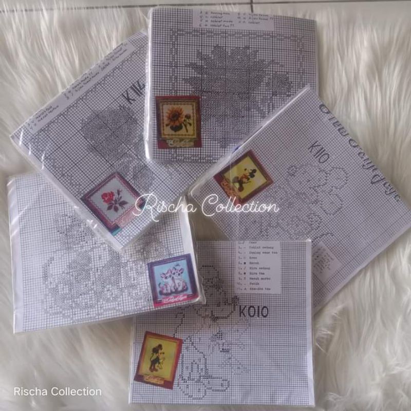 Paket kristik Pemula/Kristik mini kerajinan sulam strimin paket belajar anak