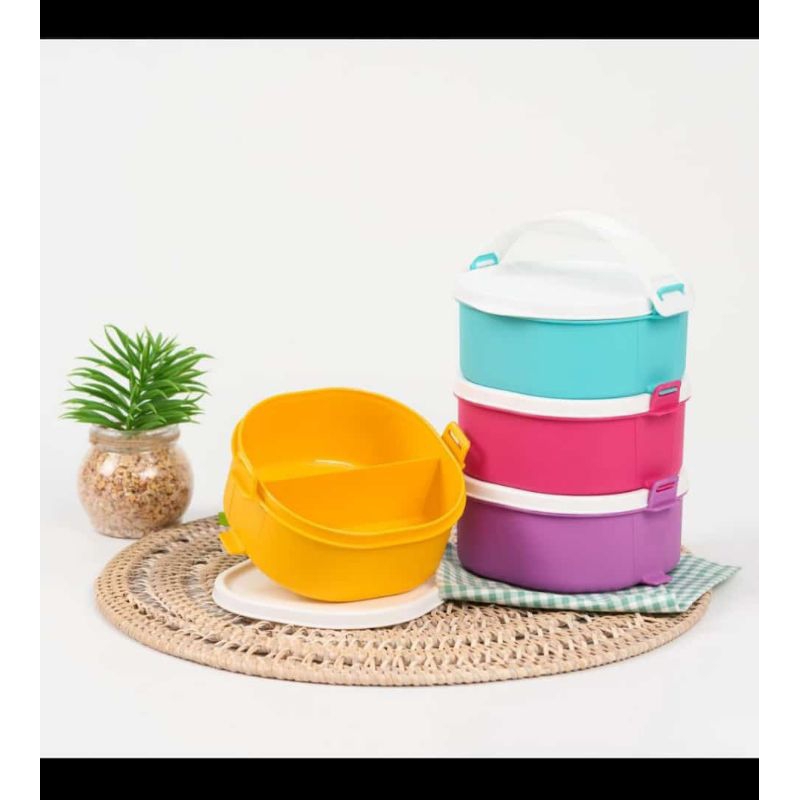 CPM Rantang Aluna Susun 4 Pelangi | Rantang Piknik Handle 4ssn 500m