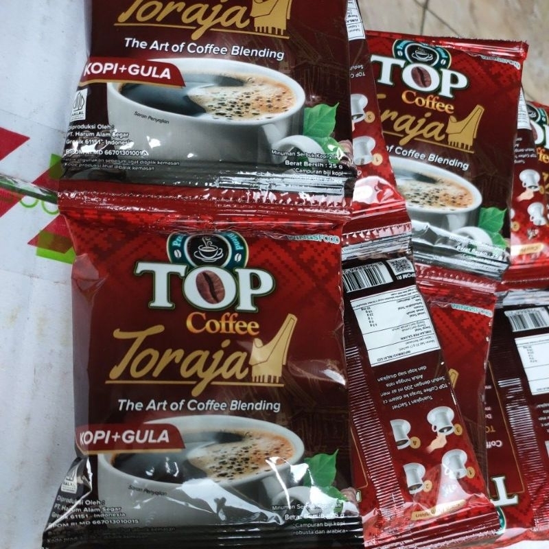 

Top coffee Toraja 12 sachet x 25grm